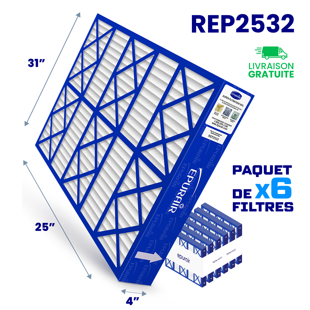 Super Filtration 99% 4" REP2532 Replacement Filter - Pack of 6