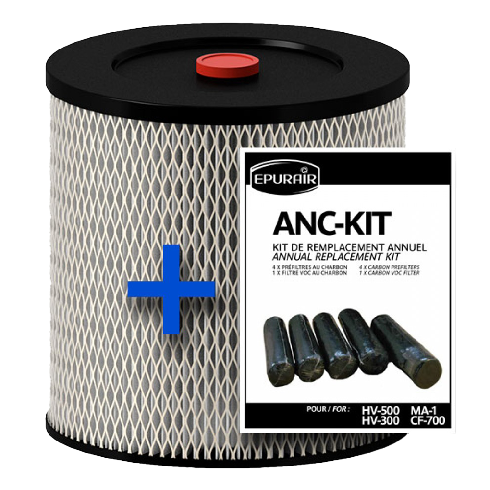 Combo HEPA replacement filter (RHEPA12)and prefilters (ANCKIT) MA1 - HV500 - HV300 (RHEPA12)